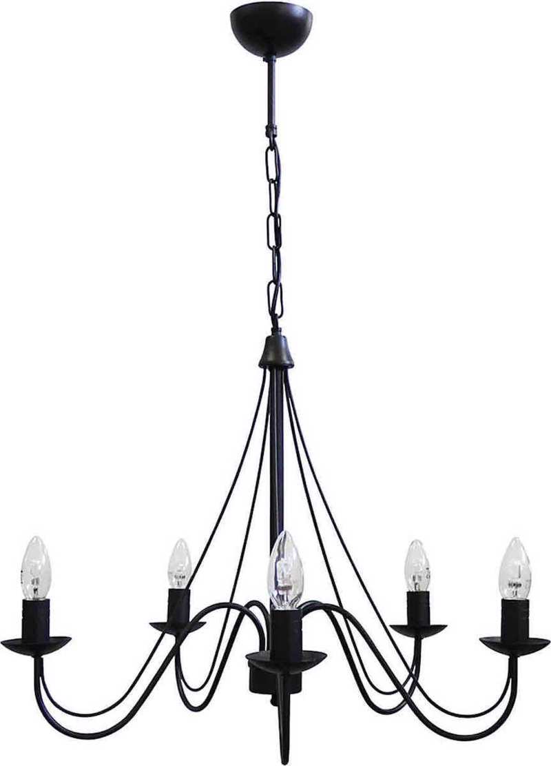 Heronia 5Φωτο Φωτιστικό Οροφής Μέταλλο S-11 Μαύρο Ε14 6