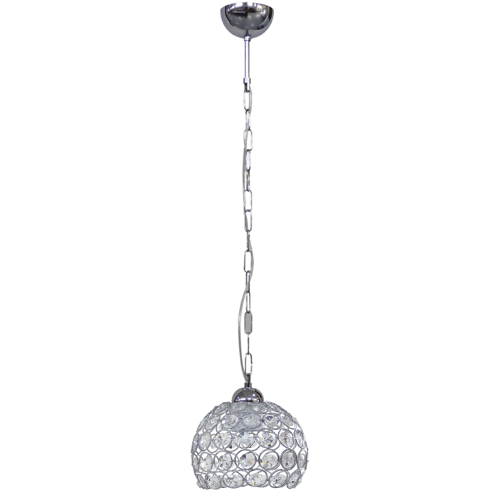 Heronia Kremasto Fotistiko Orofis CHRIS/20 Monofoto Metalliko/Krustallino Nikel F20x90cm E27 01-0288