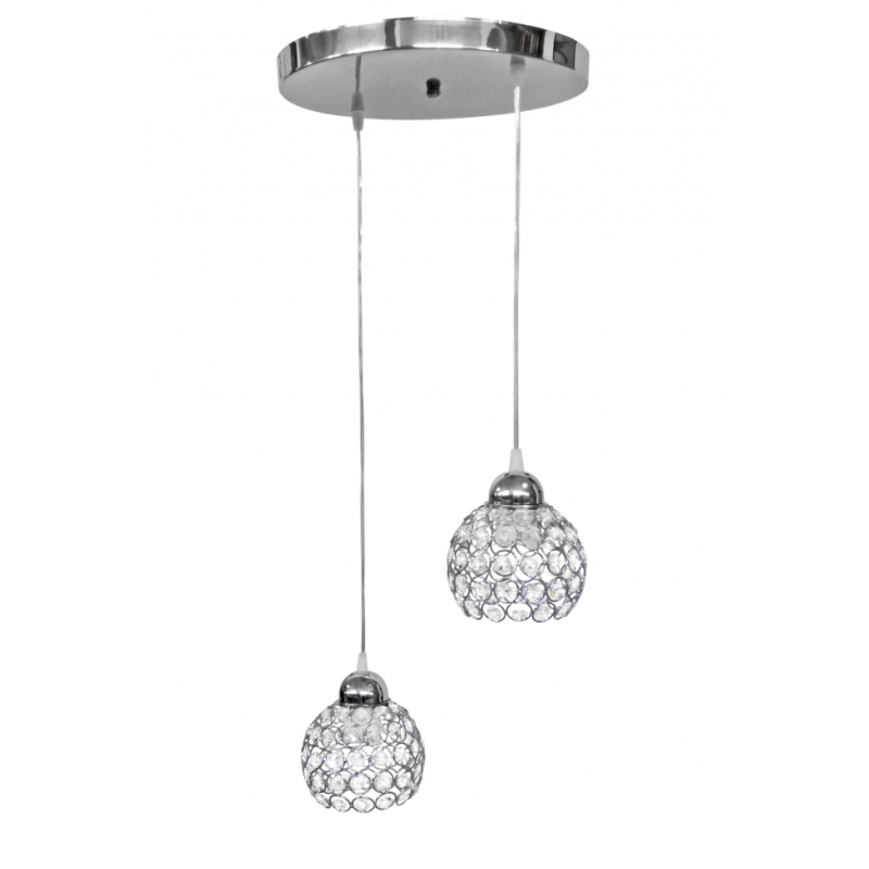 Heronia Κρεμαστό Φωτιστικό Οροφής CHRIS/2L Δίφωτο Μεταλ