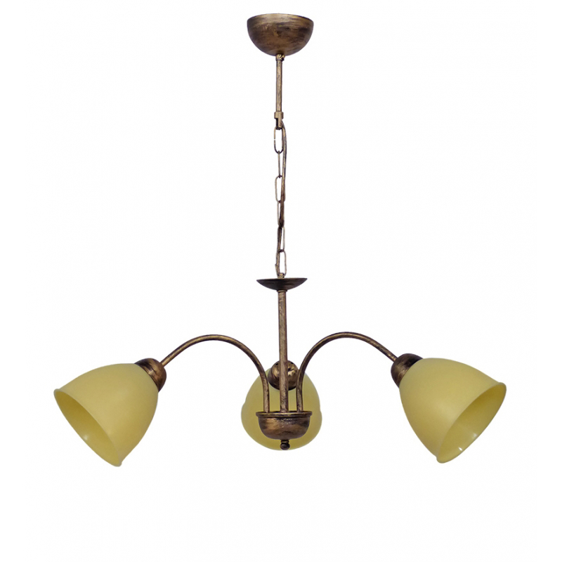 Heronia Κρεμαστό Φωτιστικό Οροφής LAB/3L Τρίφωτο Μεταλλ