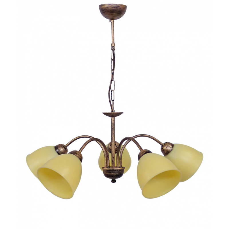 Heronia Κρεμαστό Φωτιστικό Οροφής LAB/5L Πεντάφωτο Μετα