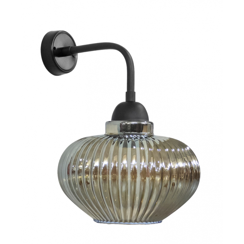 Heronia Lighting - ΣΗΜΑΝΤΙΚΟ: Σε περίπτωση διαφοράς τιμής από το κατάστημα ισχύει παντα και μόνο η τιμή του καταστήματος Heronia Απλίκα Τοίχου RIGATO/AP Μονόφωτη Γυάλινη/Μεταλλ