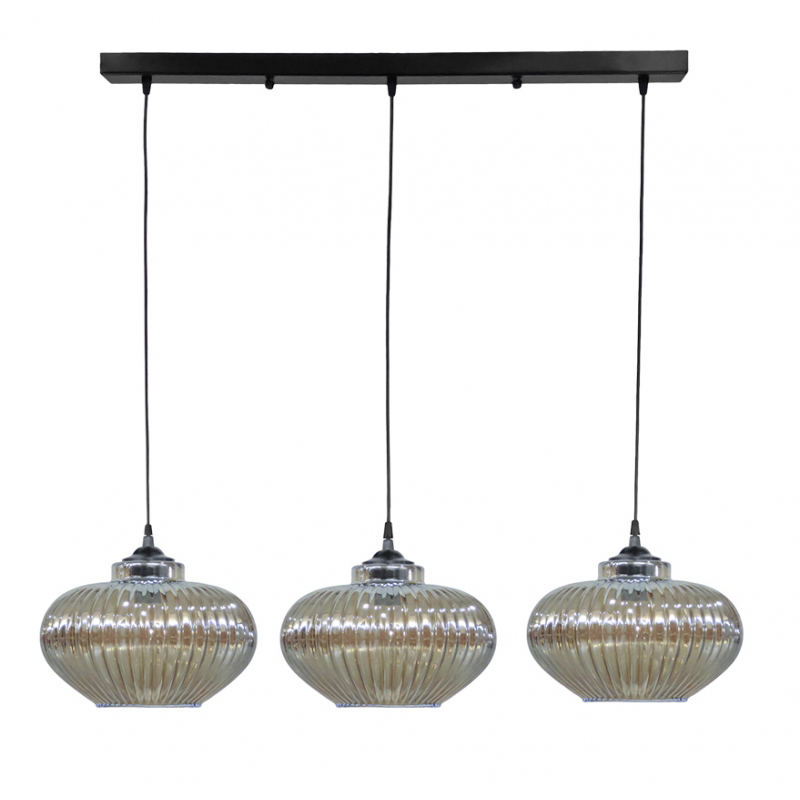 Heronia Lighting - ΣΗΜΑΝΤΙΚΟ: Σε περίπτωση διαφοράς τιμής από το κατάστημα ισχύει παντα και μόνο η τιμή του καταστήματος Heronia Κρεμαστό Φωτιστικό Οροφής RIGATO/3L RAGA Τρίφωτ