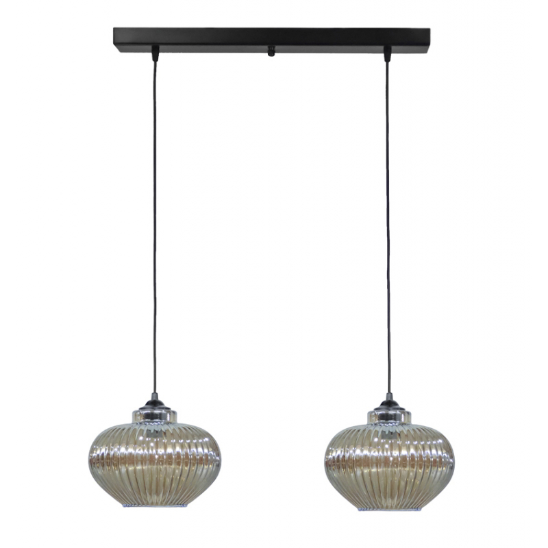 Heronia Κρεμαστό Φωτιστικό Οροφής RIGATO/2L RAGA Δίφωτο