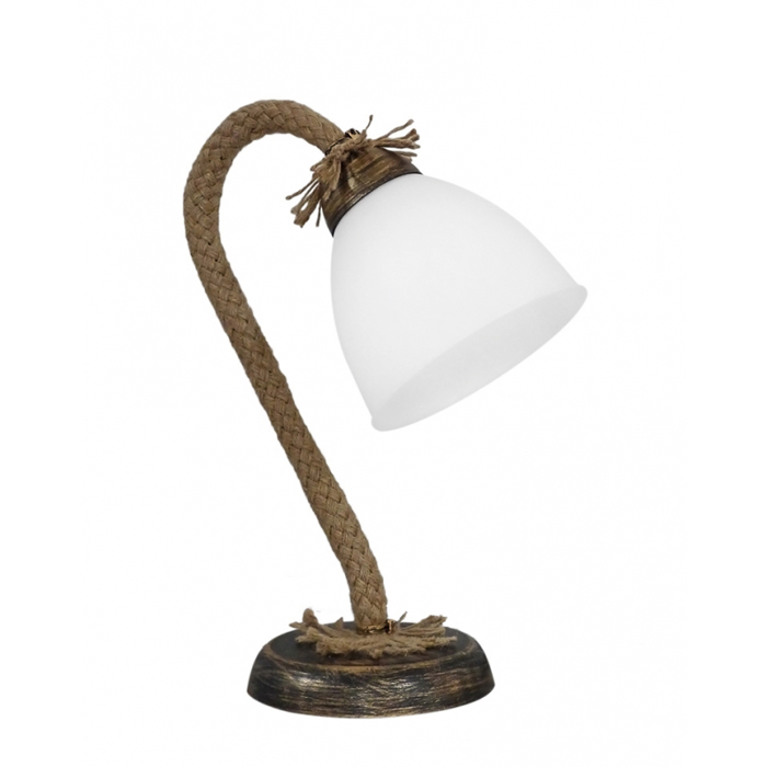 Heronia Portatif SP-21/OVOPR Monofoto Plastiko/Sxoini Bronze/Lefko 26x14x34.5cm E27 09-0060