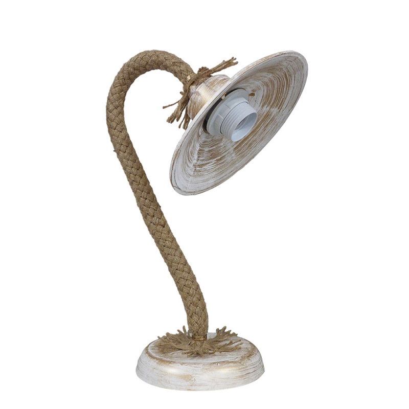 Heronia Πορτατίφ SP-150PR Μονόφωτο Πλαστικό/Σχοινί Λευκ