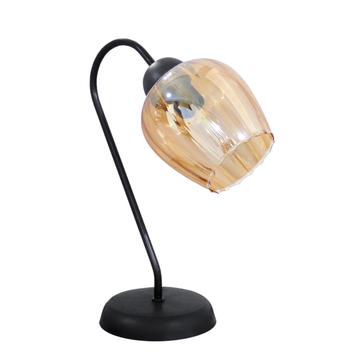 Heronia Portatif SP-21/98PR Monofoto Plastiko/Metalliko/Gyalino Mavro/Meli 26x14x34.5cm E27 09-0098