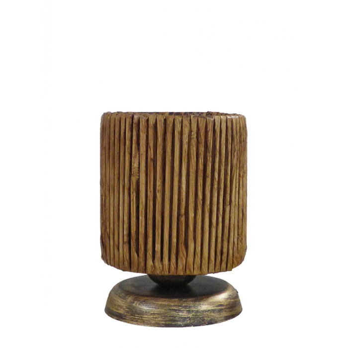 Heronia Portatif KYOTO TL-07 Monofoto Plastiko/Mpampou Bronze/Kafe F15x20cm E27 09-0110