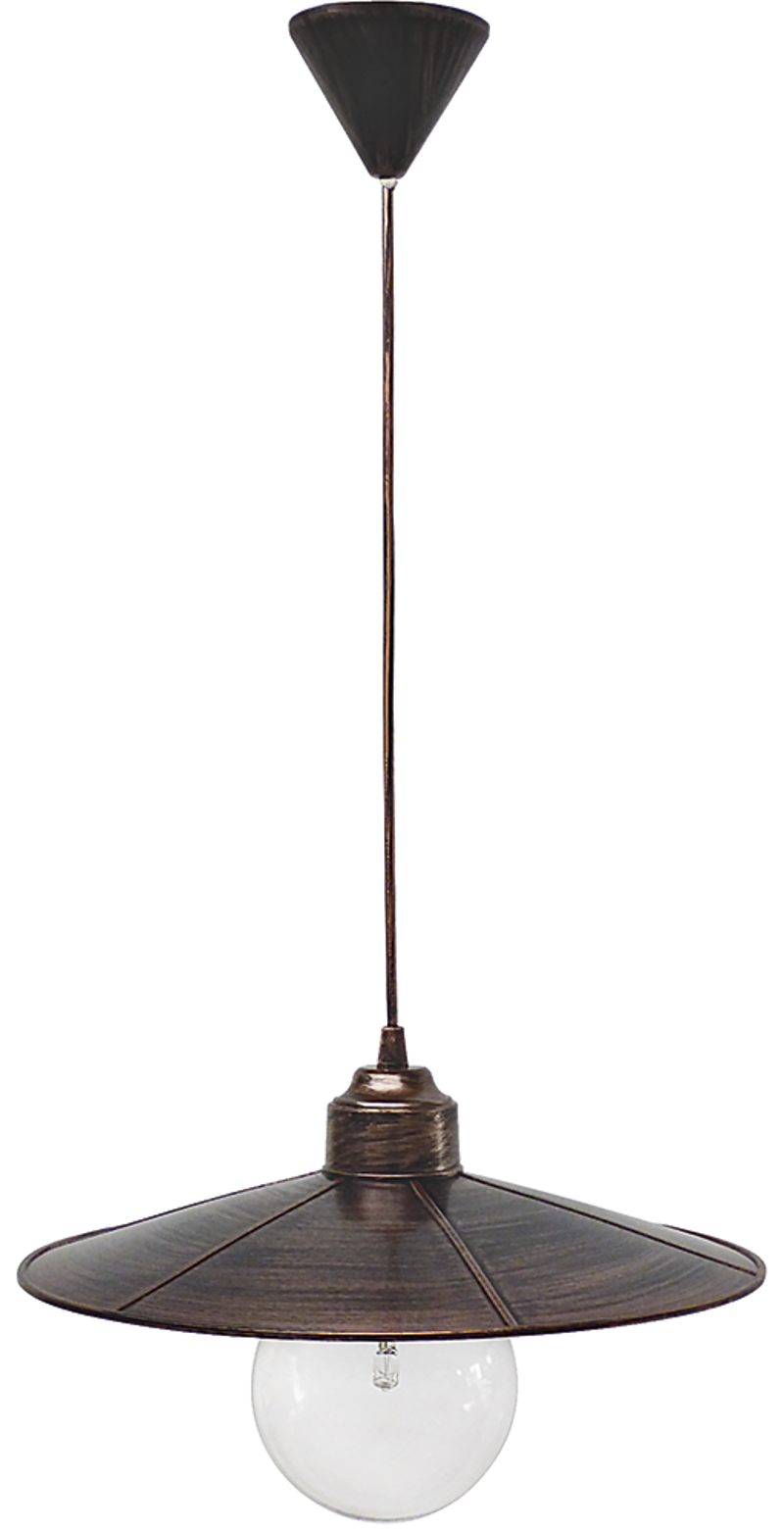 Φωτιστικά agiovlasitishome - ΣΗΜΑΝΤΙΚΟ: Σε περίπτωση διαφοράς τιμής από το κατάστημα ισχύει παντα και μόνο η τιμή του καταστήματος Heronia Φωτιστικό Οροφής Πλαστικό Χαλκός E27 Φ35Χ80ΕΚ L