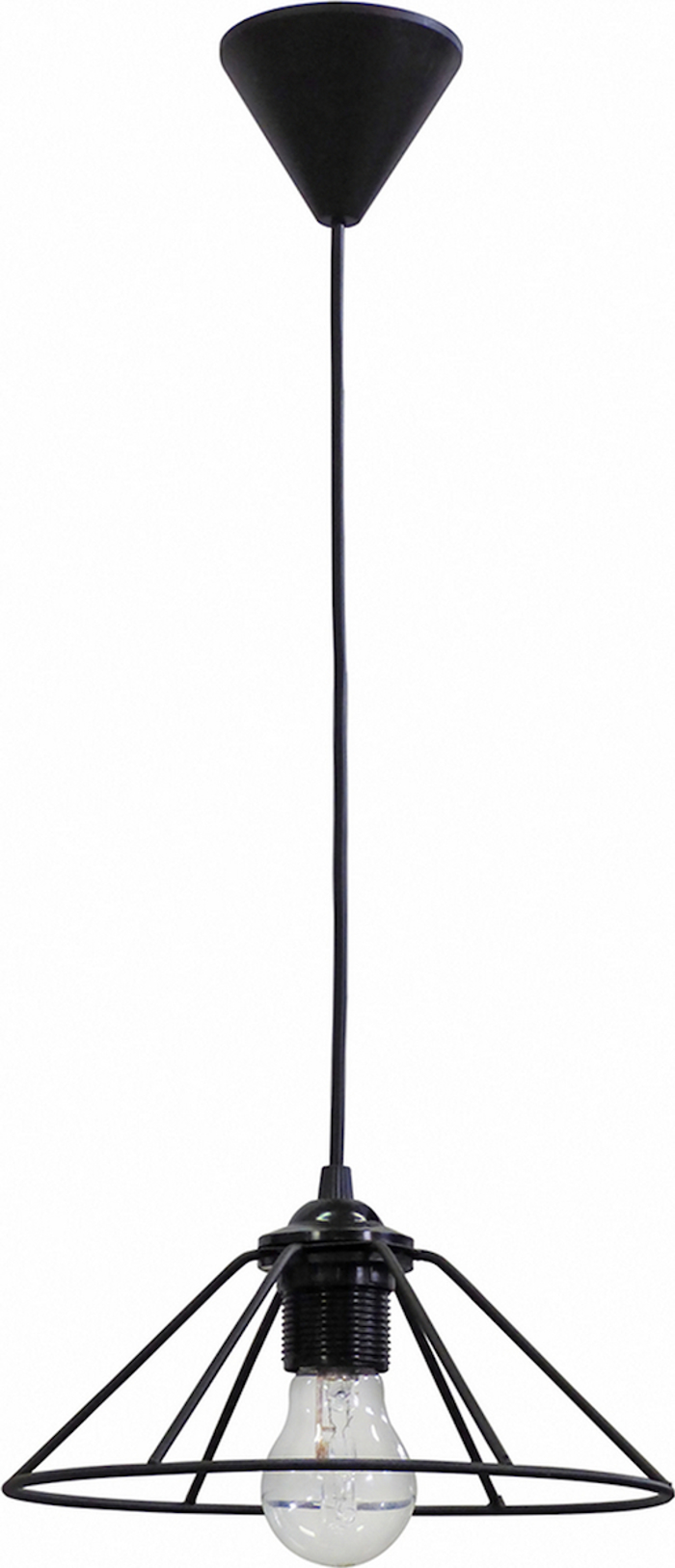 Heronia Fotistiko Orofis Metallo FUN-350/24 PENDEL Mavro E27 24X90cm 31-0961