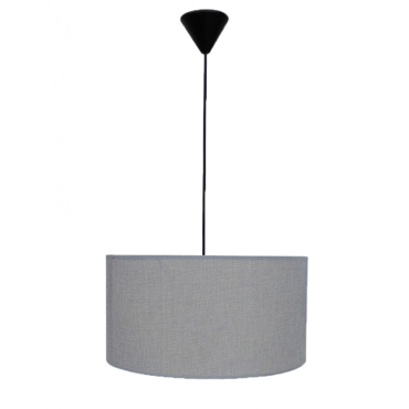 Heronia Κρεμαστό Φωτιστικό Οροφής ΗΚ-04 Μονόφωτο Υφασμάτινο Γκρί Φ40x90cm Ε27 14-0131