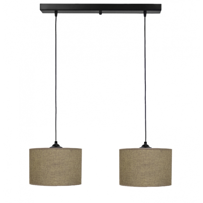 Heronia Kremasto Fotistiko Orofis IK-06 RAGA 2Foto ufasmatino/Metalliko Xroma Ammou/Mavro 55x20x88cm E27 14-0169