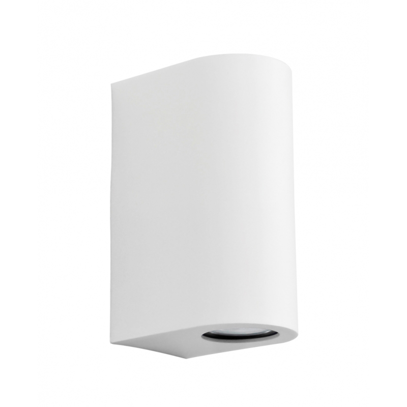 Heronia Σποτ Τοίχου Up-Down Εξωτερικού Χώρου Πλαστικό Λευκό GU10 C-032-2L 16,5x10,2x7,5cm 15-0216