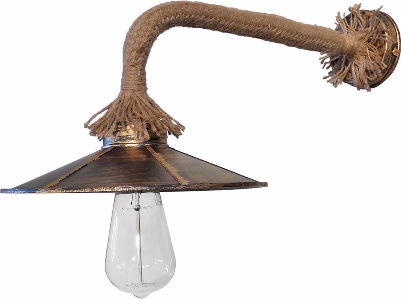 Heronia Lighting - ΣΗΜΑΝΤΙΚΟ: Σε περίπτωση διαφοράς τιμής από το κατάστημα ισχύει παντα και μόνο η τιμή του καταστήματος Heronia Απλίκα Τοίχου Πλαστικό/Σχοινί UT-151AP ROPE UT