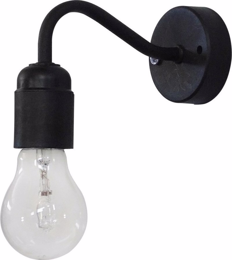 Heronia Lighting - ΣΗΜΑΝΤΙΚΟ: Σε περίπτωση διαφοράς τιμής από το κατάστημα ισχύει παντα και μόνο η τιμή του καταστήματος Heronia Απλίκα Τοίχου Μέταλλο/Πλαστικό AS-25 AP Μαύρο E