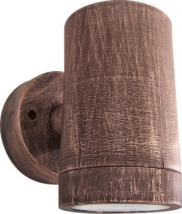 Heronia Απλίκα Τοίχου/Σπότ Εξωτερικού Χώρου Πλαστικό C-01 Χαλκός GU10 LED 9,5Χ7Χ10cm 15-0033