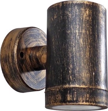 Heronia Απλίκα Τοίχου/Σπότ Εξωτερικού Χώρου Πλαστικό C-01 Μπρονζέ GU10 LED 9,5Χ7Χ10cm 15-0032