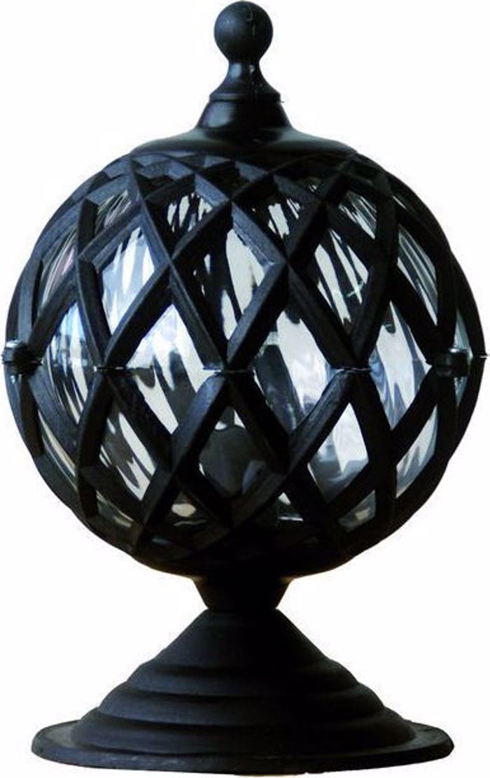 Heronia Epidapedio Fotistiko Exoterikou Xorou Plastiko/Gyali LP-520EX Mavro E27 17X28cm 10-0106