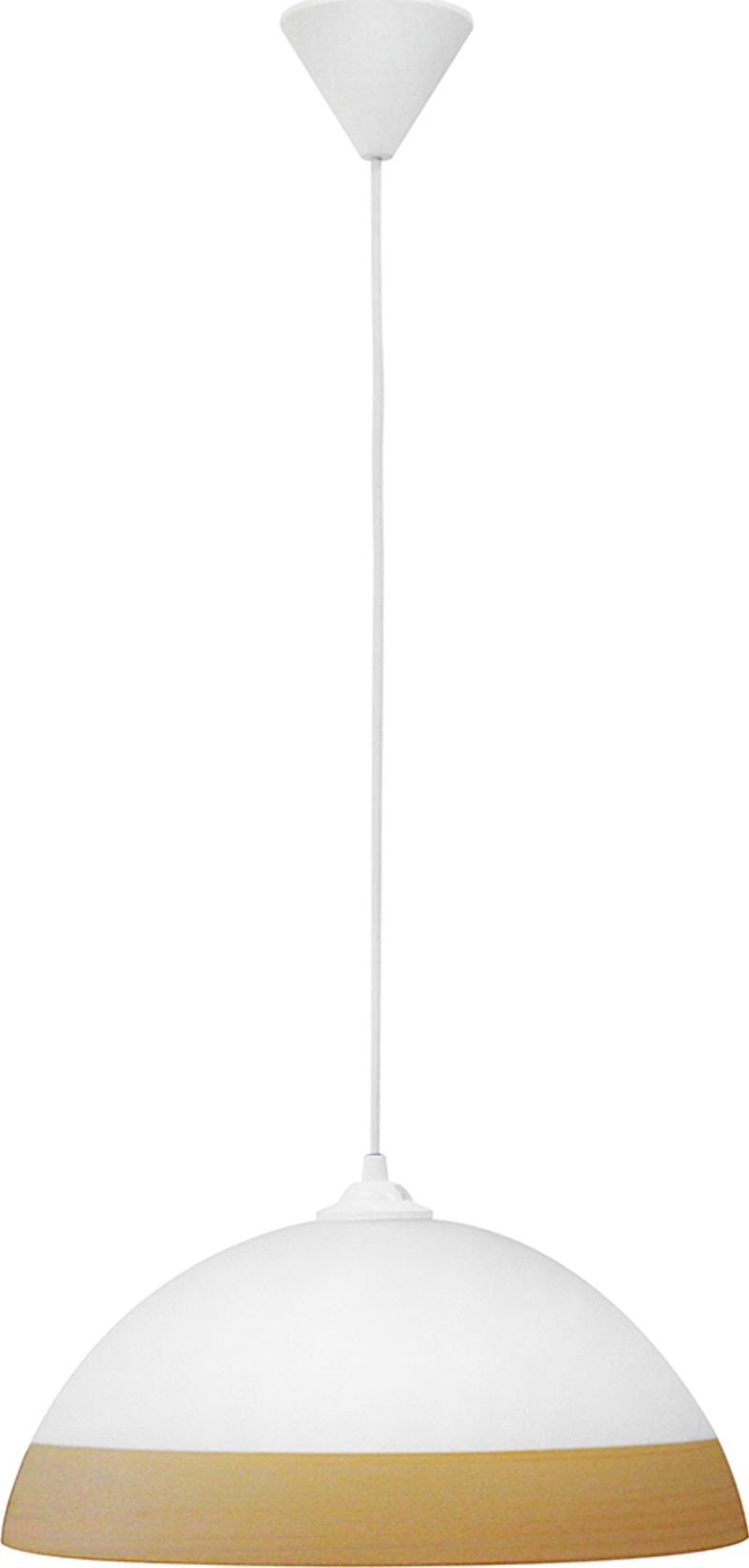 Heronia Κρεμαστό Φωτιστικό Οροφής Γυαλί GL-1020/35 Λευκό/Πορτοκαλί Ε27 35Χ95cm 02-0210