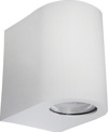 Heronia Spot Exoterikou Xorou Plastiko C-03 Lefko GU10 LED 8X10,5X10,5cm 15-0190