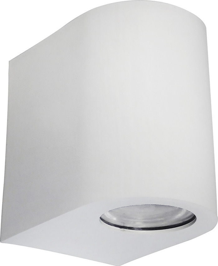 Heronia Spot Exoterikou Xorou Plastiko C-03 Lefko GU10 LED 8X10,5X10,5cm 15-0190