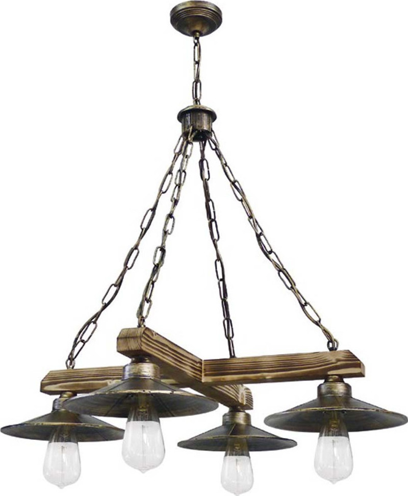 Heronia Lighting - ΣΗΜΑΝΤΙΚΟ: Σε περίπτωση διαφοράς τιμής από το κατάστημα ισχύει παντα και μόνο η τιμή του καταστήματος Heronia 4Φωτο Φωτιστικό Οροφής Ξύλο/Μέταλλο R-150CROSS