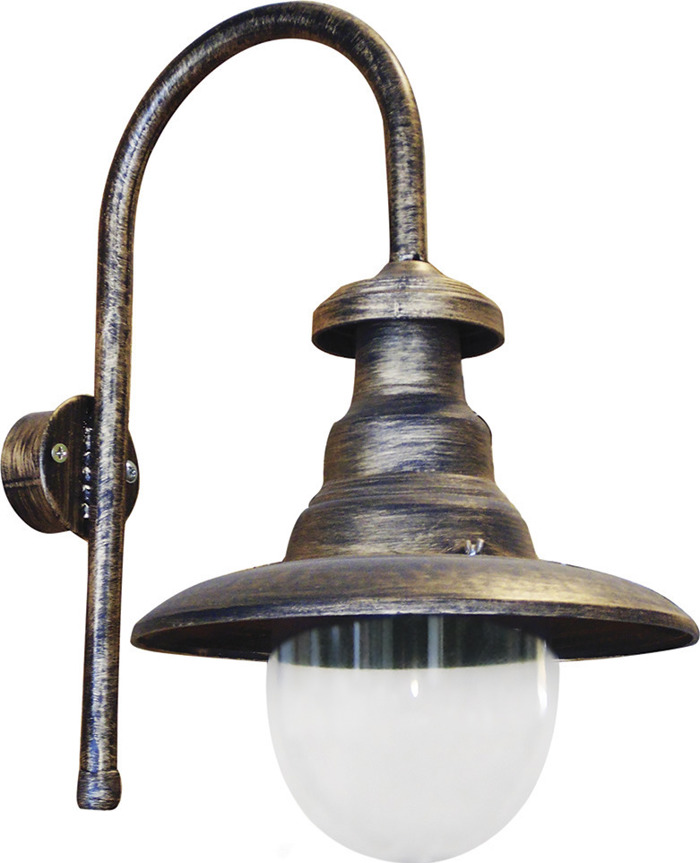 Heronia Aplika Toixou Exoterikou Xorou Plastiko/Metallo/Gyali FLP-100AC Bronze E27 29,5X41X53cm 26-0030