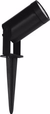 Heronia Spot Exoterikou Xorou Plastiko C-08 Mavro GU10 LED 6X6,8X15cm 15-0138