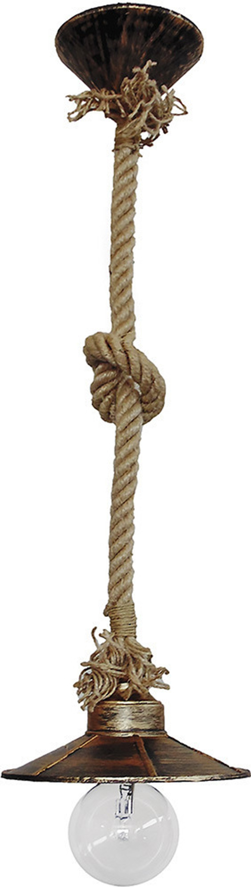 Heronia Φωτιστικό Οροφής Πλαστικό/Σχοινί LP-150K-M ROPE UT Μπρονζέ E27 18,5Χ60cm 31-0127