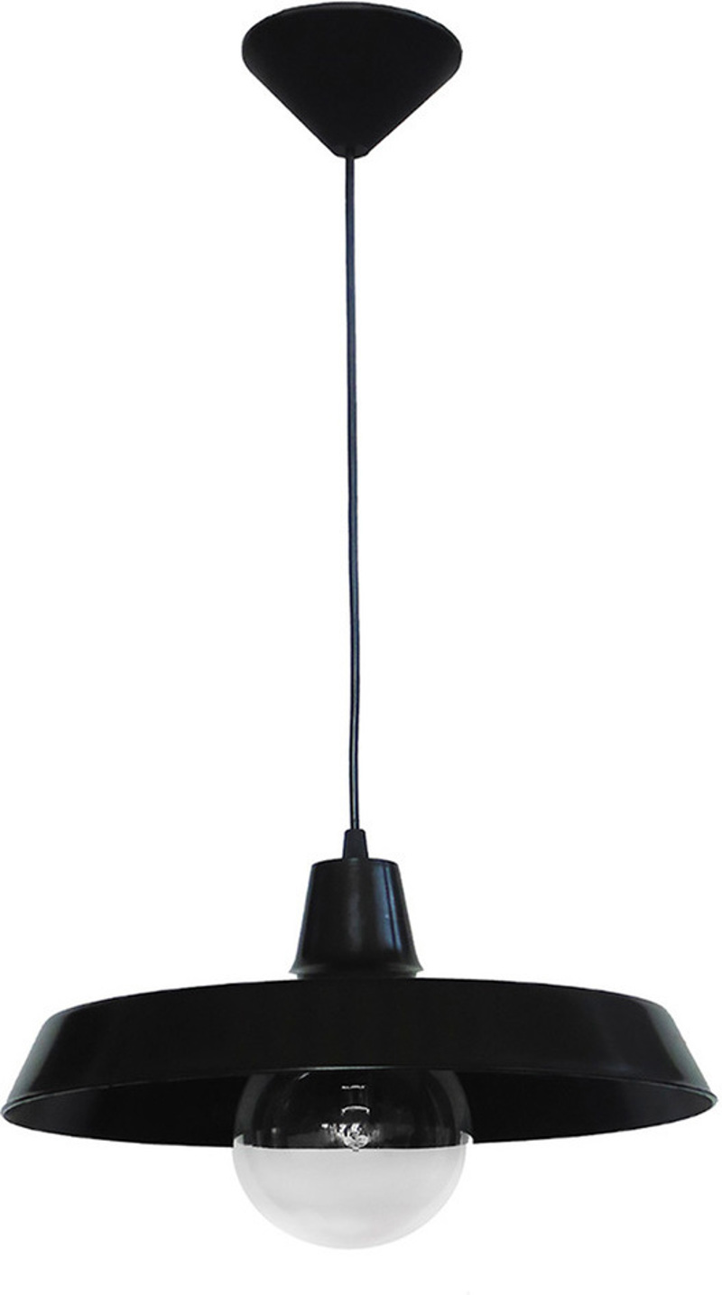 Heronia Φωτιστικό Οροφής Πλαστικό US-GAS Μαύρο E27 37Χ86cm 31-0094