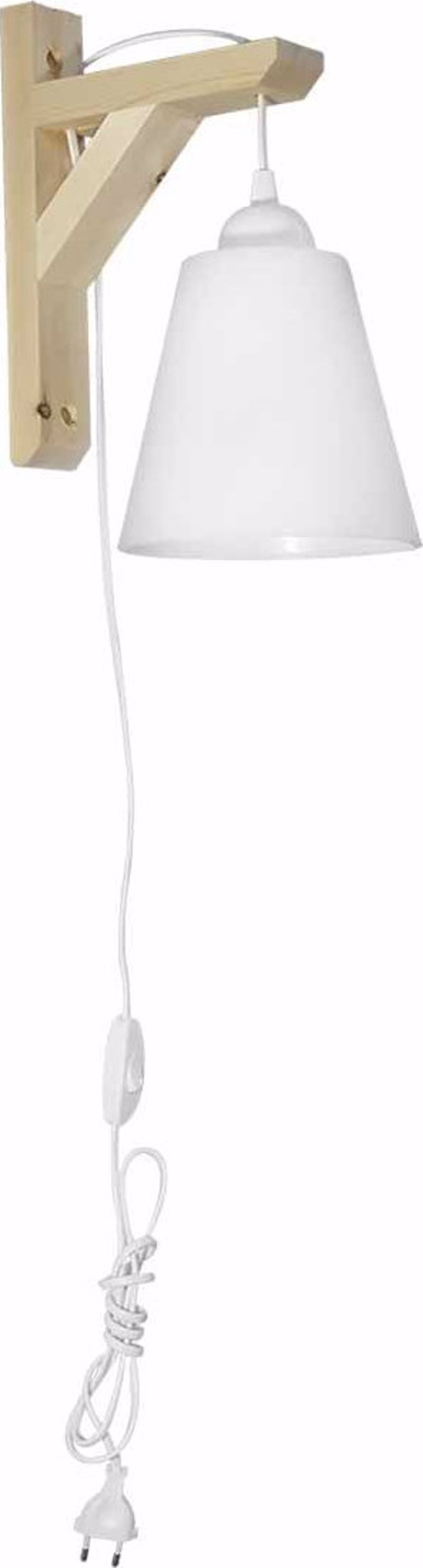 Φωτιστικά agiovlasitishome - ΣΗΜΑΝΤΙΚΟ: Σε περίπτωση διαφοράς τιμής από το κατάστημα ισχύει παντα και μόνο η τιμή του καταστήματος Heronia Απλίκα Τοίχου Πλαστικό/Ξύλο FUN-01AP FIS Λευκό