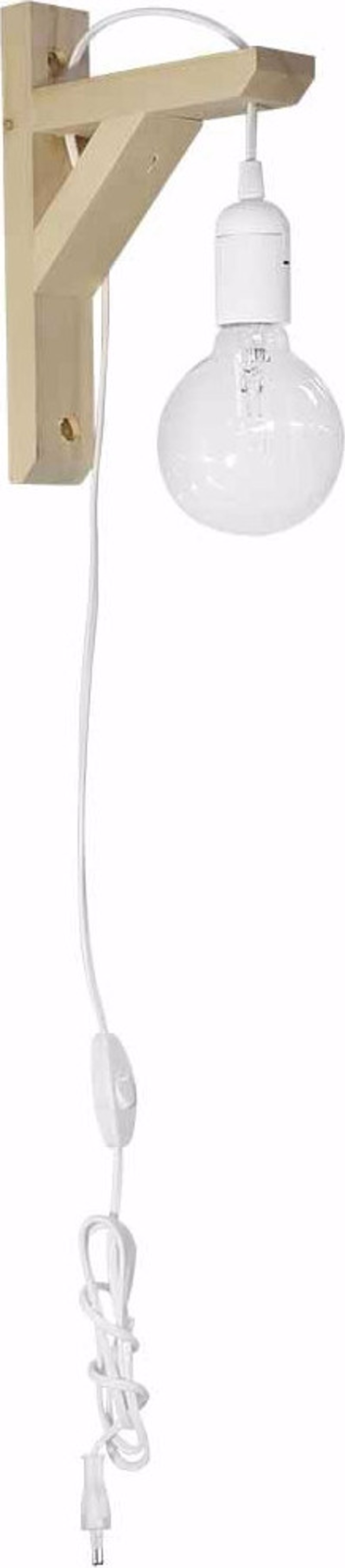 Φωτιστικά agiovlasitishome - ΣΗΜΑΝΤΙΚΟ: Σε περίπτωση διαφοράς τιμής από το κατάστημα ισχύει παντα και μόνο η τιμή του καταστήματος Heronia Απλίκα Τοίχου Πλαστικό/Ξύλο E/27AP FIS Λευκό E2