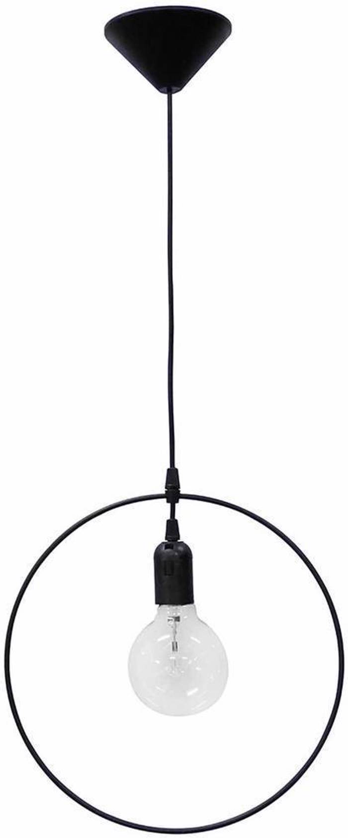 Heronia Fotistiko Orofis Metallo KYKLOS Mavro E27 32X100cm 34-0038