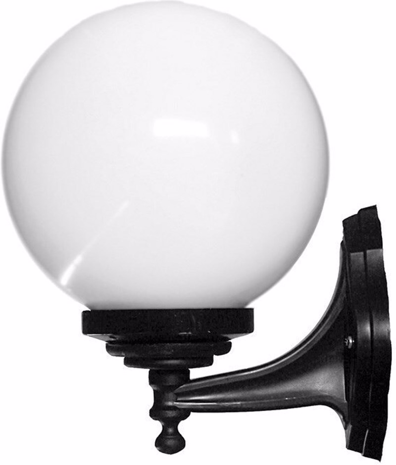 Heronia Απλίκα Τοίχου Εξωτερικού Χώρου Πλαστικό LP-100AN Μαύρο/Λευκό Ε27 20Χ23Χ25cm 07-1072