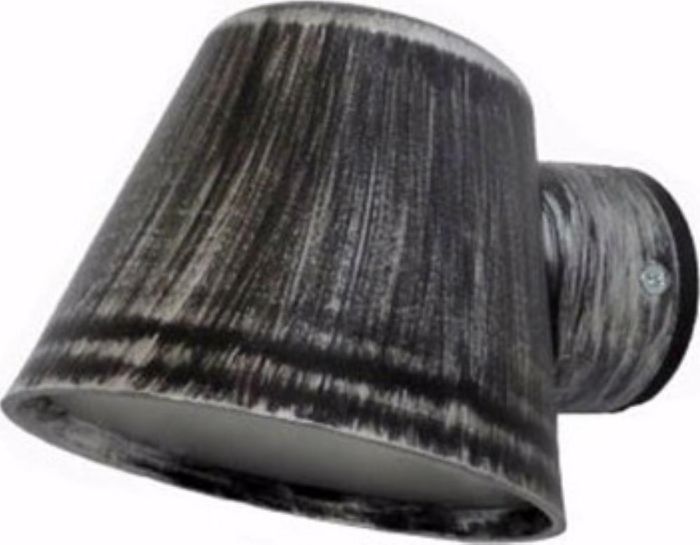 Heronia Aplika Toixou/Spot Exoterikou Xorou Plastiko C-09 Asimi GU10 LED 11,5X15X10cm 15-0166