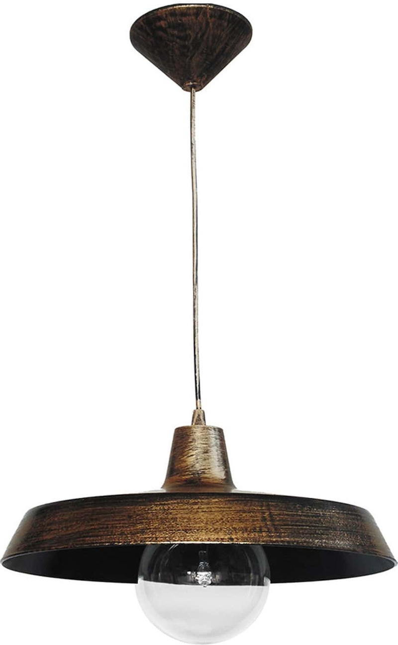 Heronia Lighting - ΣΗΜΑΝΤΙΚΟ: Σε περίπτωση διαφοράς τιμής από το κατάστημα ισχύει παντα και μόνο η τιμή του καταστήματος Heronia Φωτιστικό Οροφής Πλαστικό US-GAS Μπρονζέ E27 37