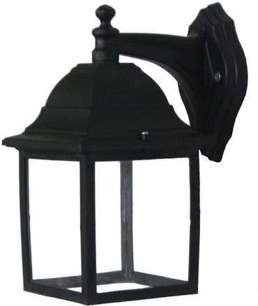 Heronia Απλίκα Τοίχου Εξωτερικού Χώρου Πλαστικό/Γυαλί LP-720AN Μαύρο Ε27 15Χ20Χ28cm 07-1131