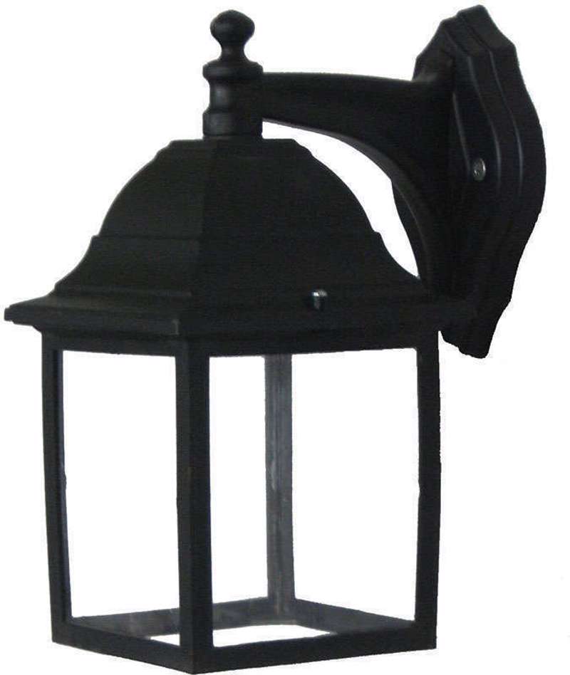 Heronia Απλίκα Τοίχου Εξωτερικού Χώρου Πλαστικό/Γυαλί LP-720AN Μαύρο Ε27 15Χ20Χ28cm 07-1131
