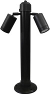 Heronia 2Foto Epidapedio Spot Exoterikou Xorou Plastiko/Gyali C-01 EB KEY Mavro GU10 36X6X53,5cm 15-0063