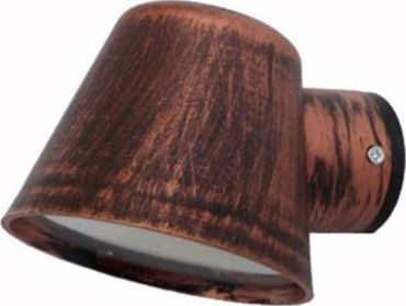 Heronia Απλίκα Τοίχου/Σπότ Εξωτερικού Χώρου Πλαστικό C-09 Χαλκός GU10 LED 11,5Χ15Χ10cm 15-0168