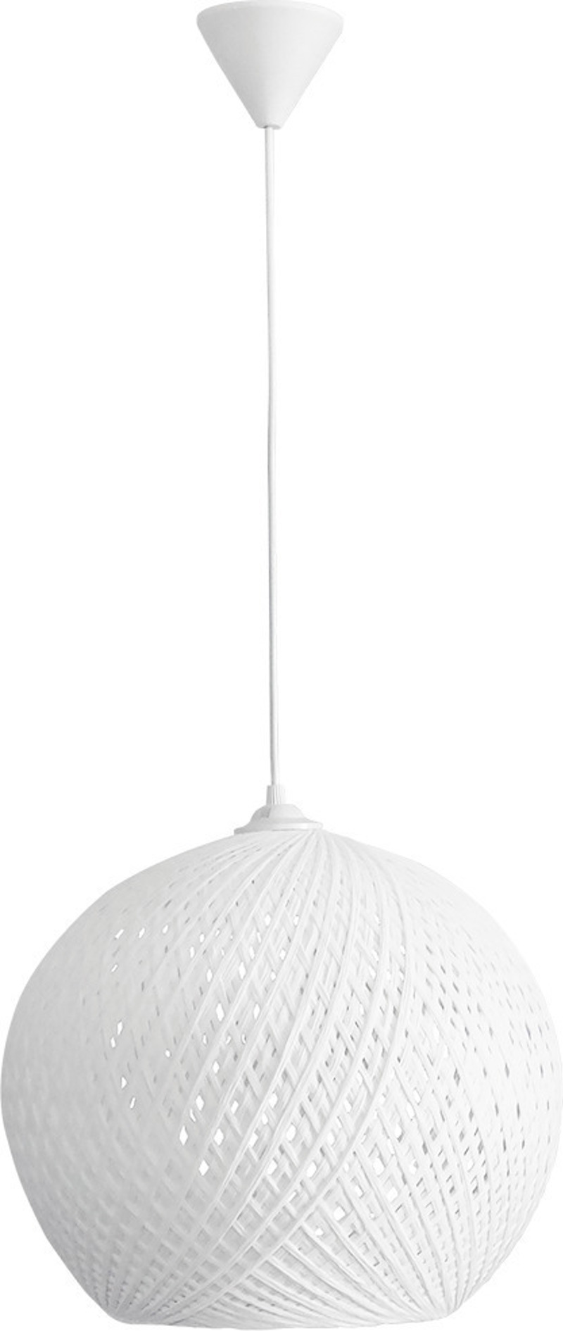 Heronia Φωτιστικό Οροφής Πλαστικό/Σχοινί SILK-02 PENDEL Λευκό E27 35Χ100cm 31-1142