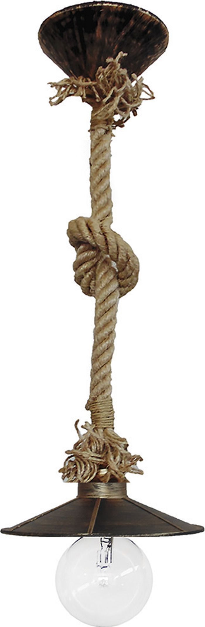 Heronia Fotistiko Orofis Plastiko/Sxoini  LP-150K-M ROPE UT Bronze E27 24X60cm 31-0126