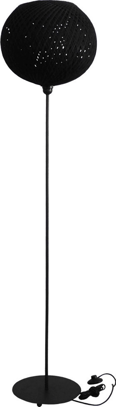 Heronia Επιδαπέδιο Φωτιστικό Μέταλλο/Σχοινί SILK-02 Μαύρο E27 35Χ154cm 31-1163