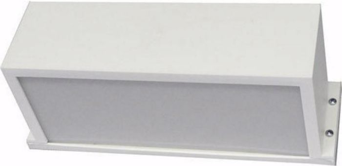 Heronia Aplika Toixou Exoterikou Xorou Plastiko SLP-50B Lefko E27 7,6X27X11cm 13-0105