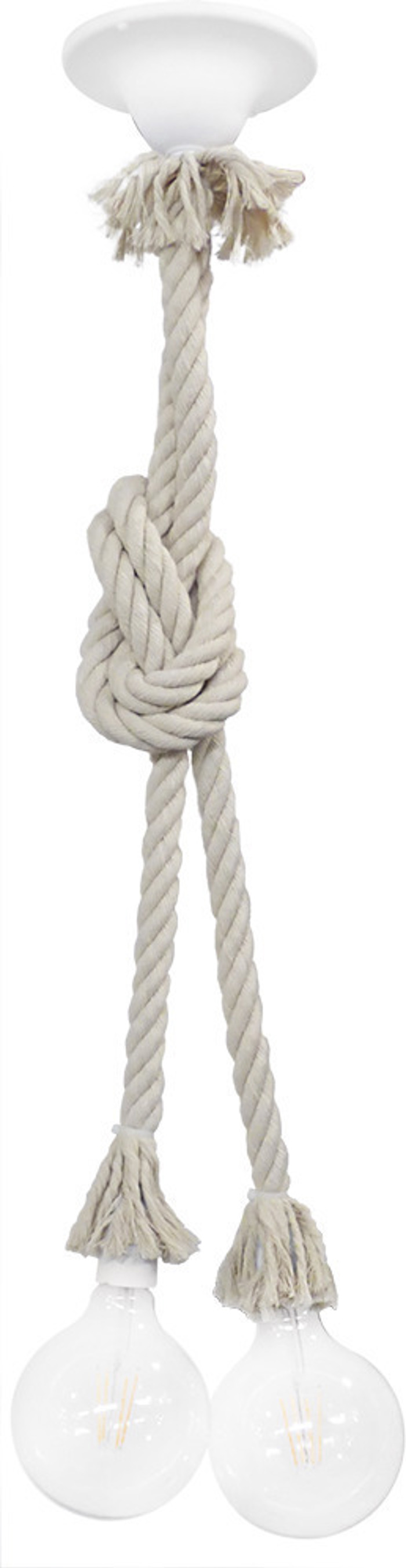 Heronia 2Foto Fotistiko Orofis Plastiko/Sxoini MACRAME MAC-02C MAC-ROPE Ekrou E27 85cm 31-1075