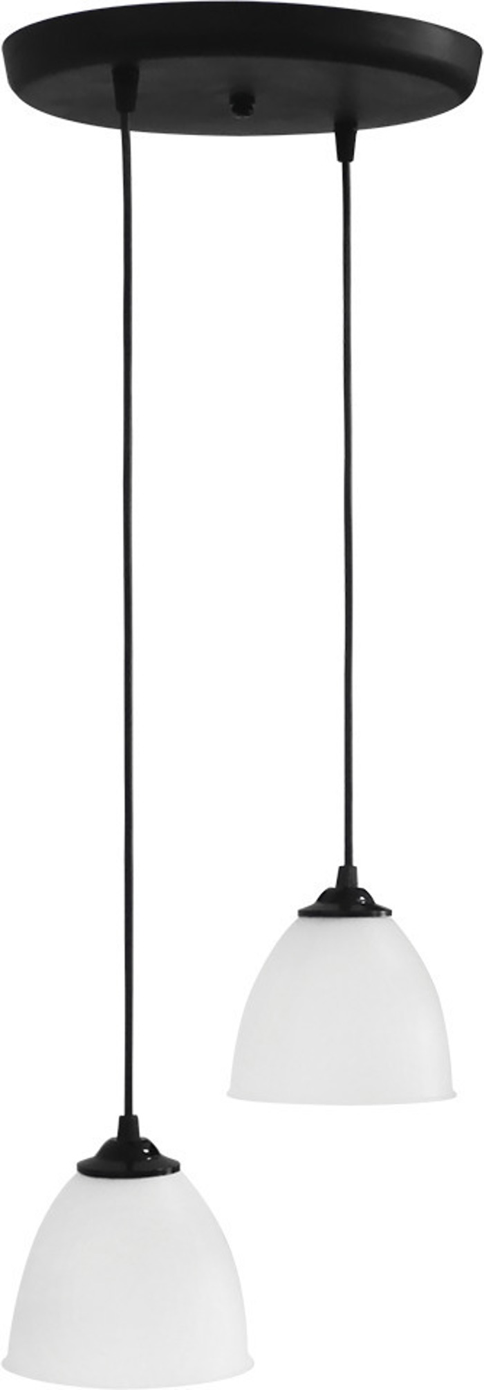 Heronia 2Foto Fotistiko Orofis Plastiko OVO PENDEL Mavro/Lefko E27 30X75cm 35-0032