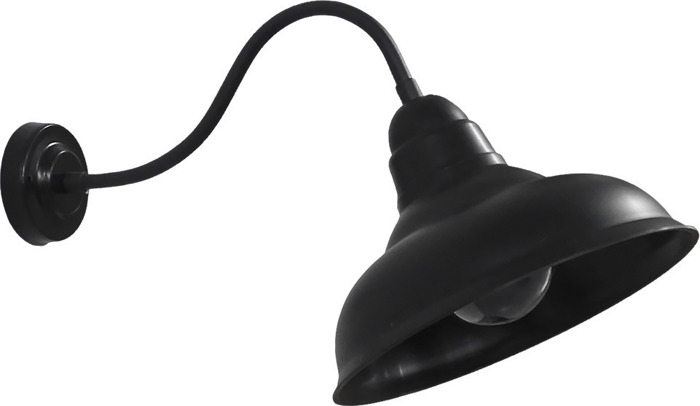 Heronia Aplika Toixou Plastiko/Metallo AS-PUBLIC-AP Mavro E27 28,5X50,5X30cm 31-1177