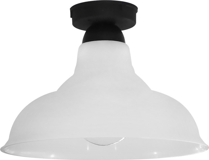 Heronia Lighting - ΣΗΜΑΝΤΙΚΟ: Σε περίπτωση διαφοράς τιμής από το κατάστημα ισχύει παντα και μόνο η τιμή του καταστήματος Heronia Πλαφονιέρα Οροφής Πλαστικό PUBLIC CE Μαύρο/Λευκ