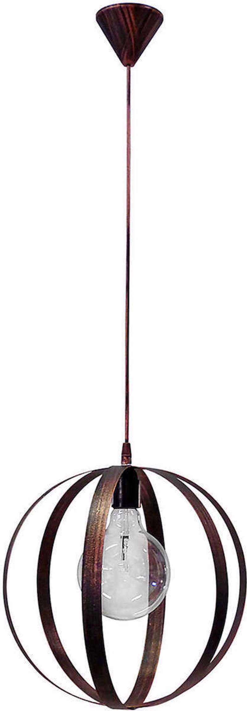 Heronia Lighting - ΣΗΜΑΝΤΙΚΟ: Σε περίπτωση διαφοράς τιμής από το κατάστημα ισχύει παντα και μόνο η τιμή του καταστήματος Heronia Φωτιστικό Οροφής Μέταλλο LAMA/35 PENDEL Χαλκός