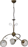 Heronia 3Foto Fotistiko Orofis Metallo/Krustallo CHRIS Bronze E27 60X90cm 01-0264